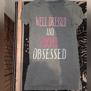 Gray Sleep Shirt with Graphic Print